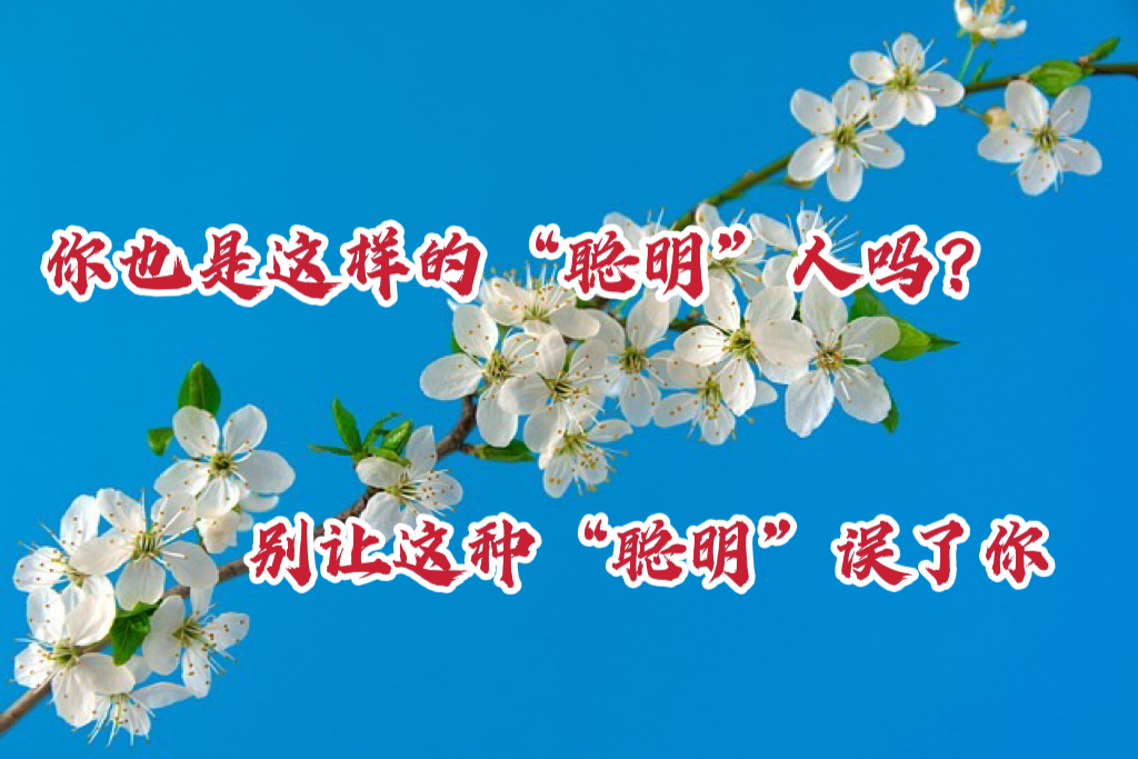 你也是这样的“聪明”人吗?别让这种“聪明”误了你