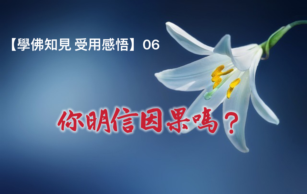 【學佛知見 受用感悟】06- 你明信因果嗎？