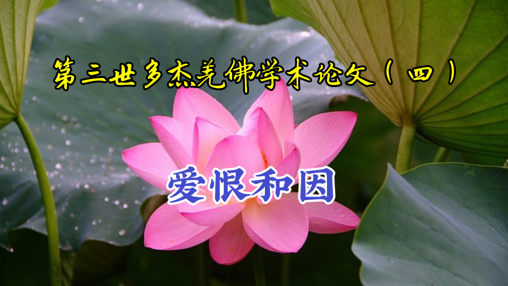 第三世多杰羌佛学术论文（四） 爱恨和因