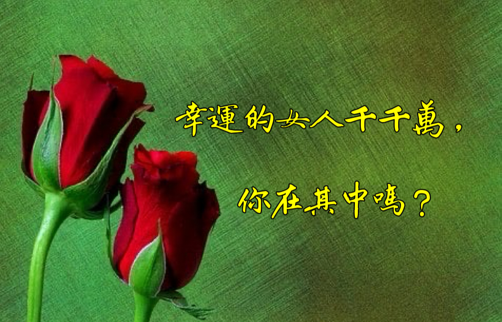 幸運的女人千千萬，你在其中嗎？