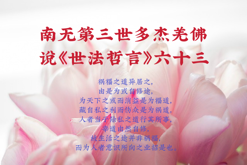 南无第三世多杰羌佛說《世法哲言》六十三