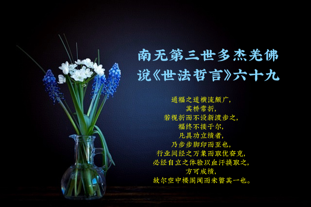 南无第三世多杰羌佛說《世法哲言》六十九