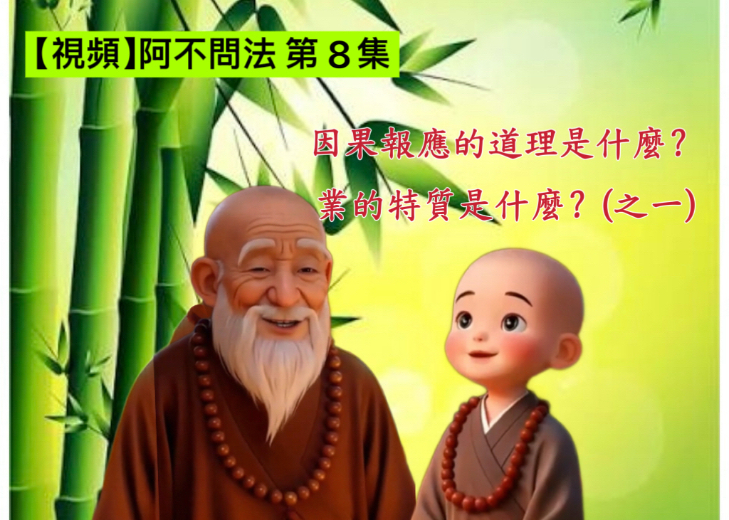 【視頻】阿不問法 第八集：因果報應的道理是什麼？業的特質是什麼？(之一)