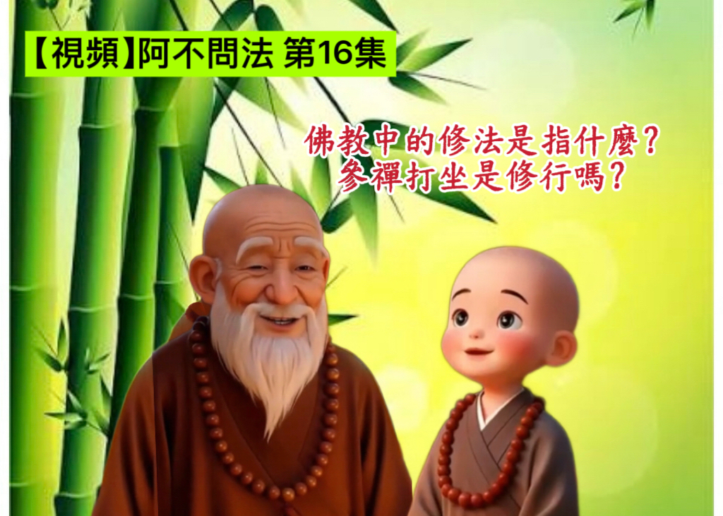 阿不問法 第十六集：佛教中的修法是指什麼？參禪打坐是修行嗎？