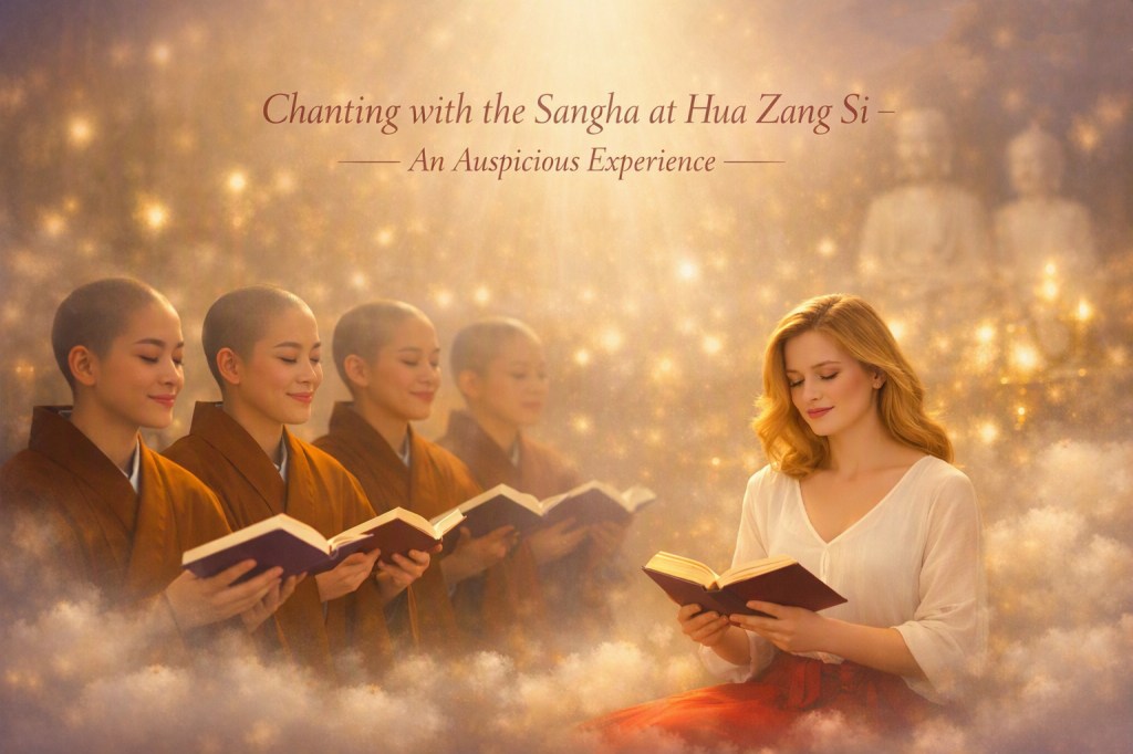 Chanting with the Sangha at Hua Zang Si---An Auspicious Experience